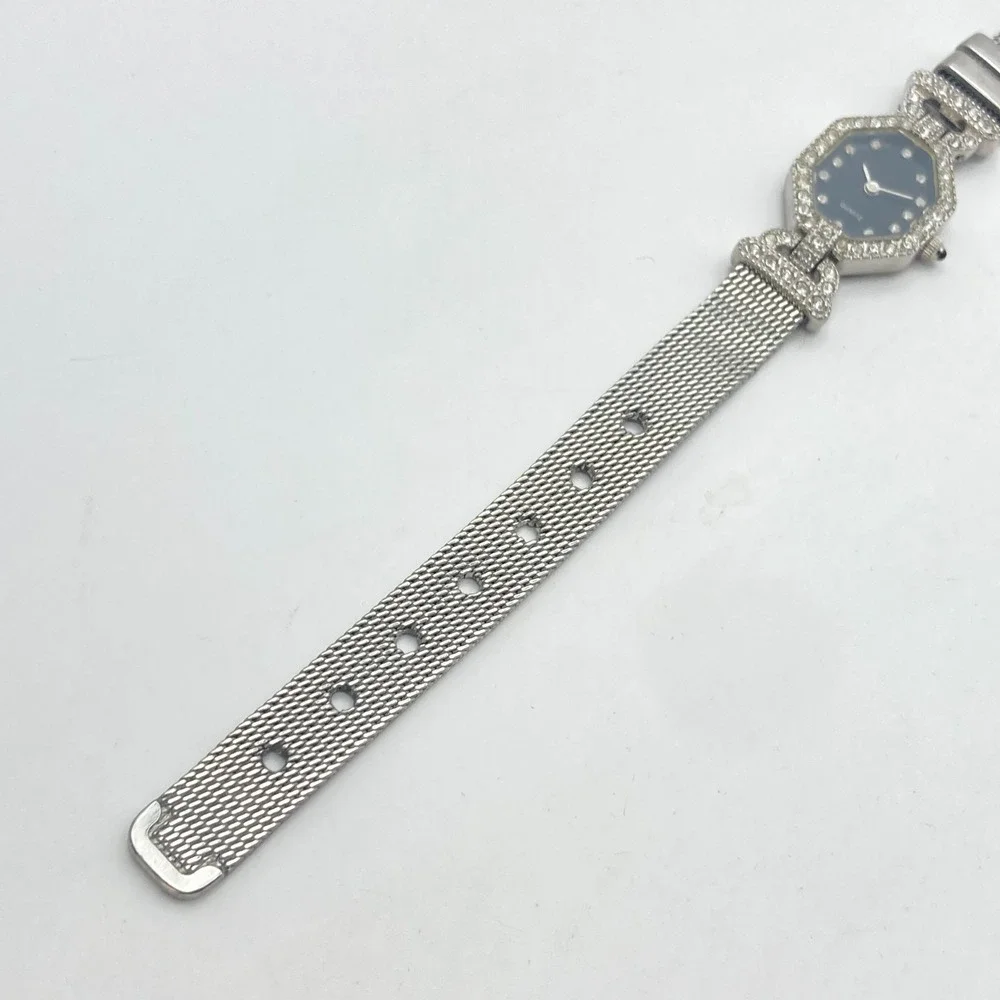 Elizabeth Taylor Avon Women's Watch Silver Tone Crystals Art Deco New Battery